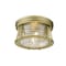 Z-Lite Cape Harbor 2 Light Flush Mount, Rubbed Brass & Clear 491F2-RB - alternate 4